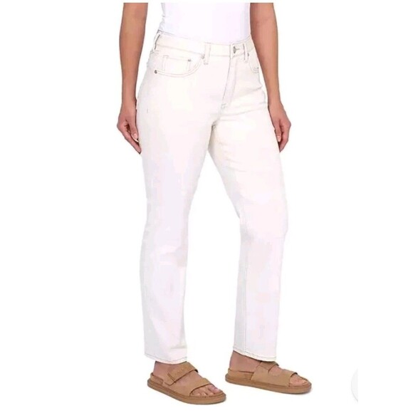 Seven 7 Women's Size 14 Slim Straight High Rise Jeans Bone Denim Stretch NEW! - Picture 7 of 13